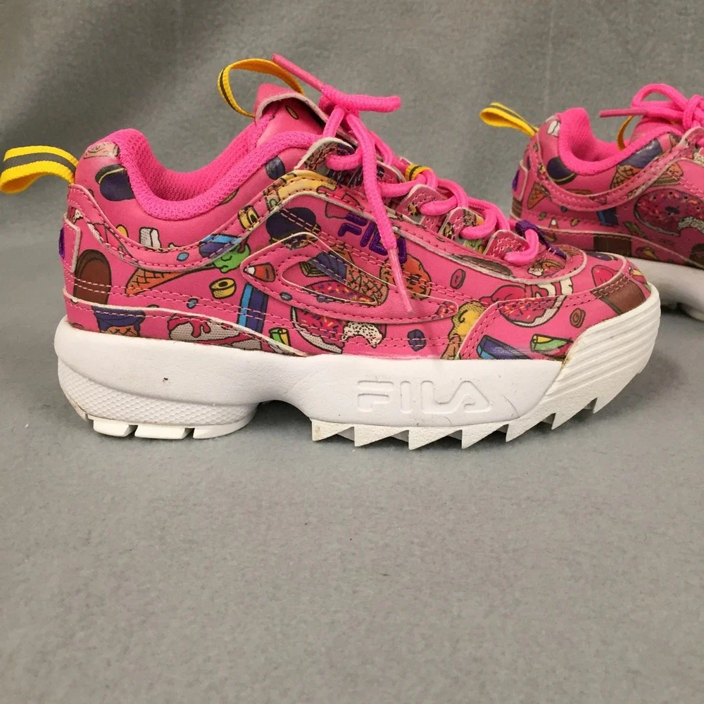 Fila Disruptor II Kids‎ Pink Sweet Treats Cupcake Sneakers 3XM01784-694 Size 13